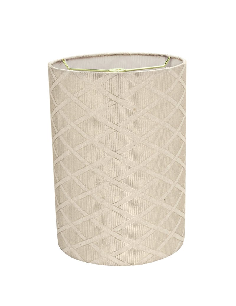 Aspen Creative 31262 Transitional Drum (Cylinder) Shaped Spider Construction Lamp Shade in Tan, 8" wide (8" x 8" x 11") - Image 2